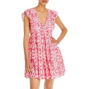 Aqua Printed Pink Mini Dress